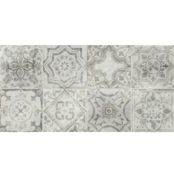 Kalina Decorado Gris 25x50 ματ πλακάκι τοίχου με διακοσμητικά σχέδια